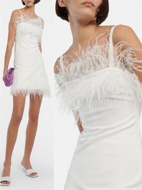 STAUD Etta Feather Mini Dress Sample - NWT NEW